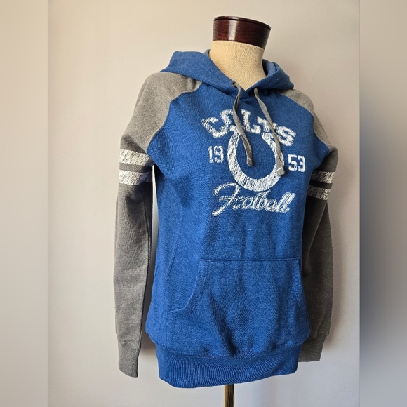 NFL- INDIANAPOLIS COLTS blue And Grey Hoodie. Size Small - Picture 2 of 11